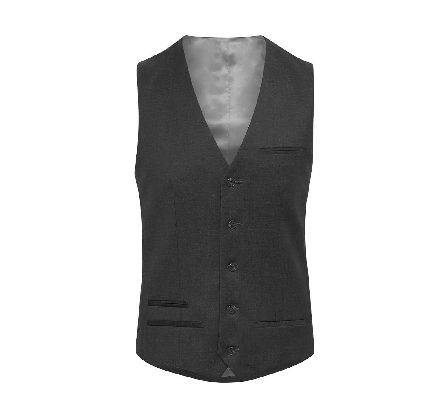 Breck Stretch Suit Vest Forged Iron