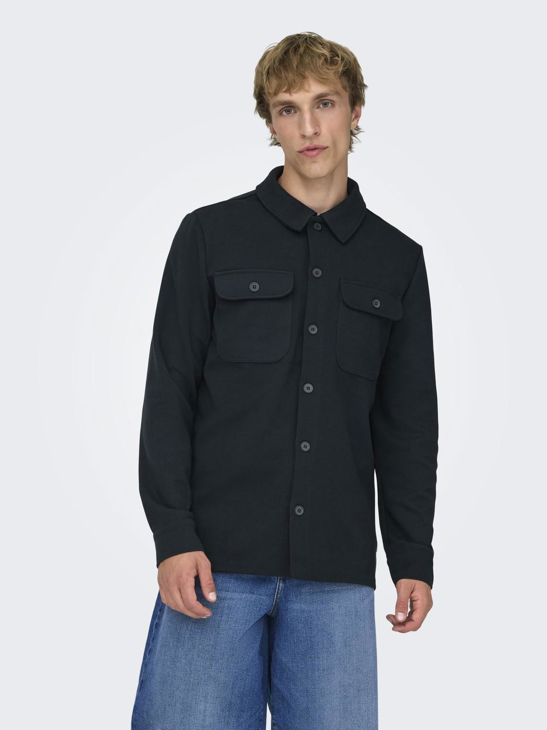 Onsnewkodyl Overshirt Sweat Noos Dark Navy