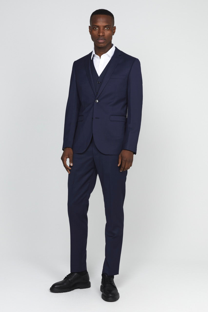 Breck Stretch Suit Vest Dark Navy