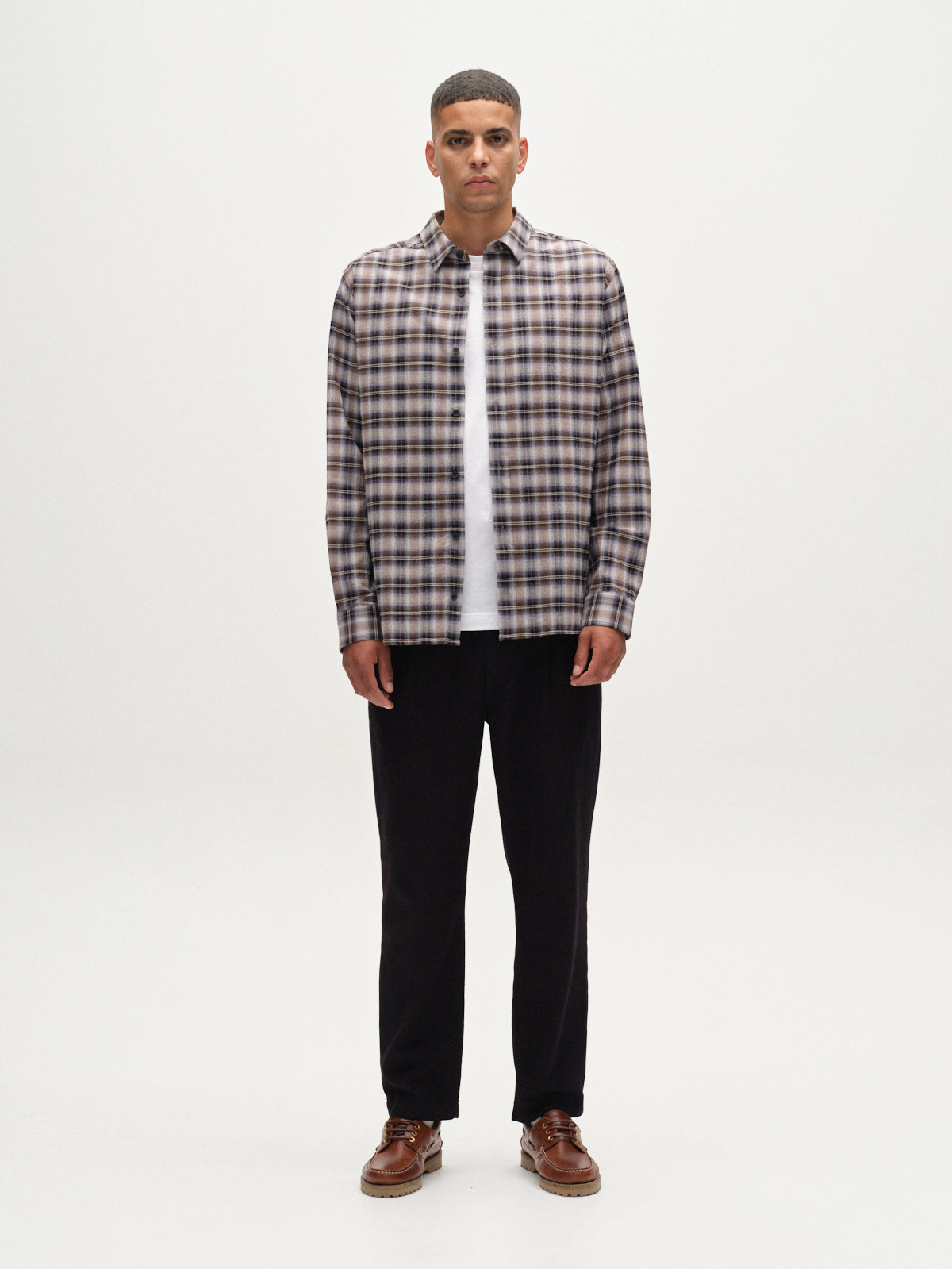 Sven Reg Crepe Ls Blue Check