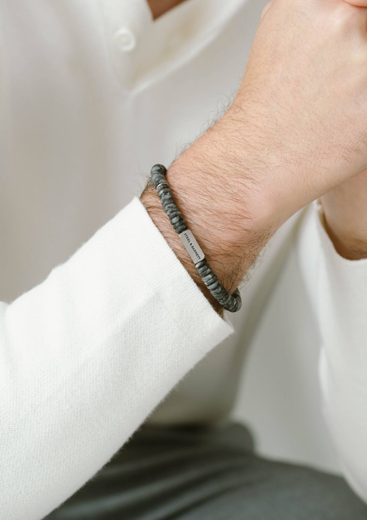 Stones Bracelet Two Tone Matt Spectrolite