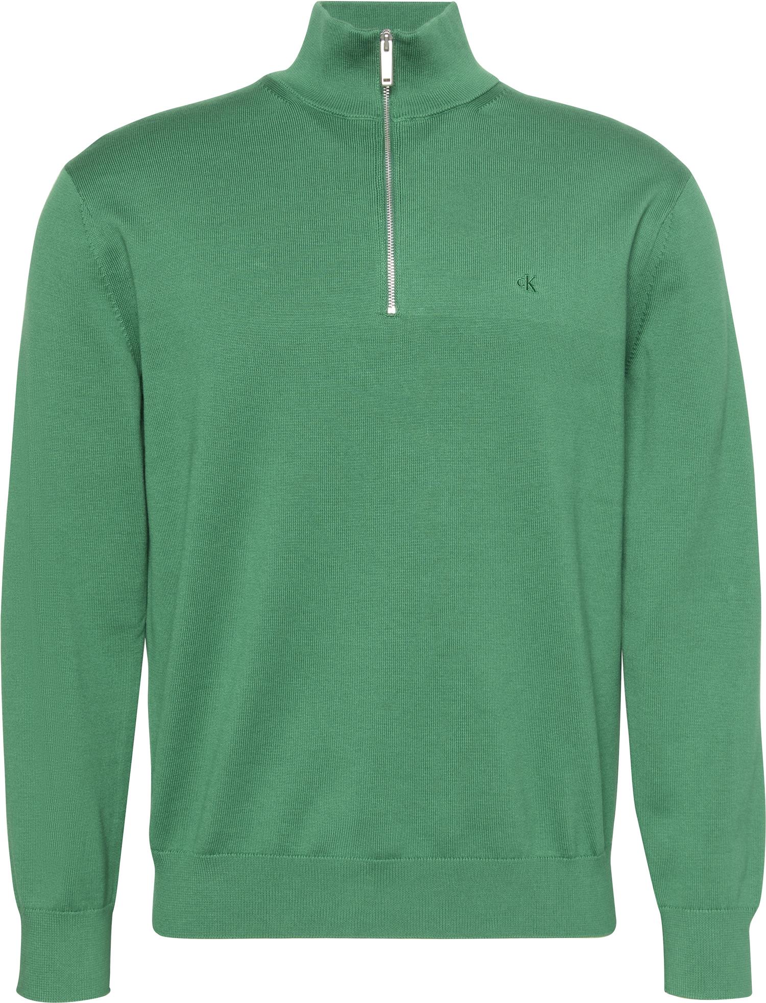 Ls Supima Qz Sweater 12gg Verdant Green