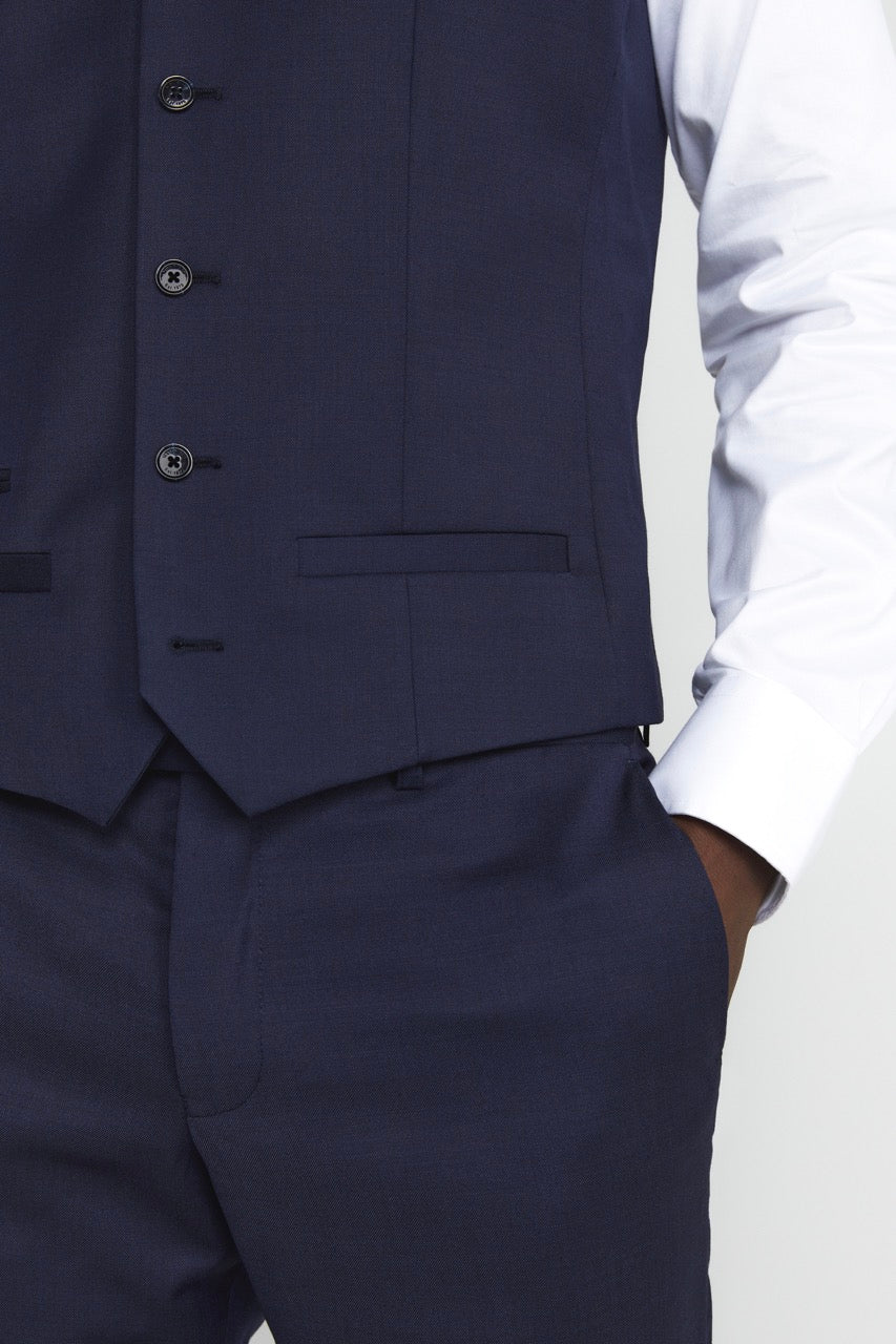 Breck Stretch Suit Vest Dark Navy