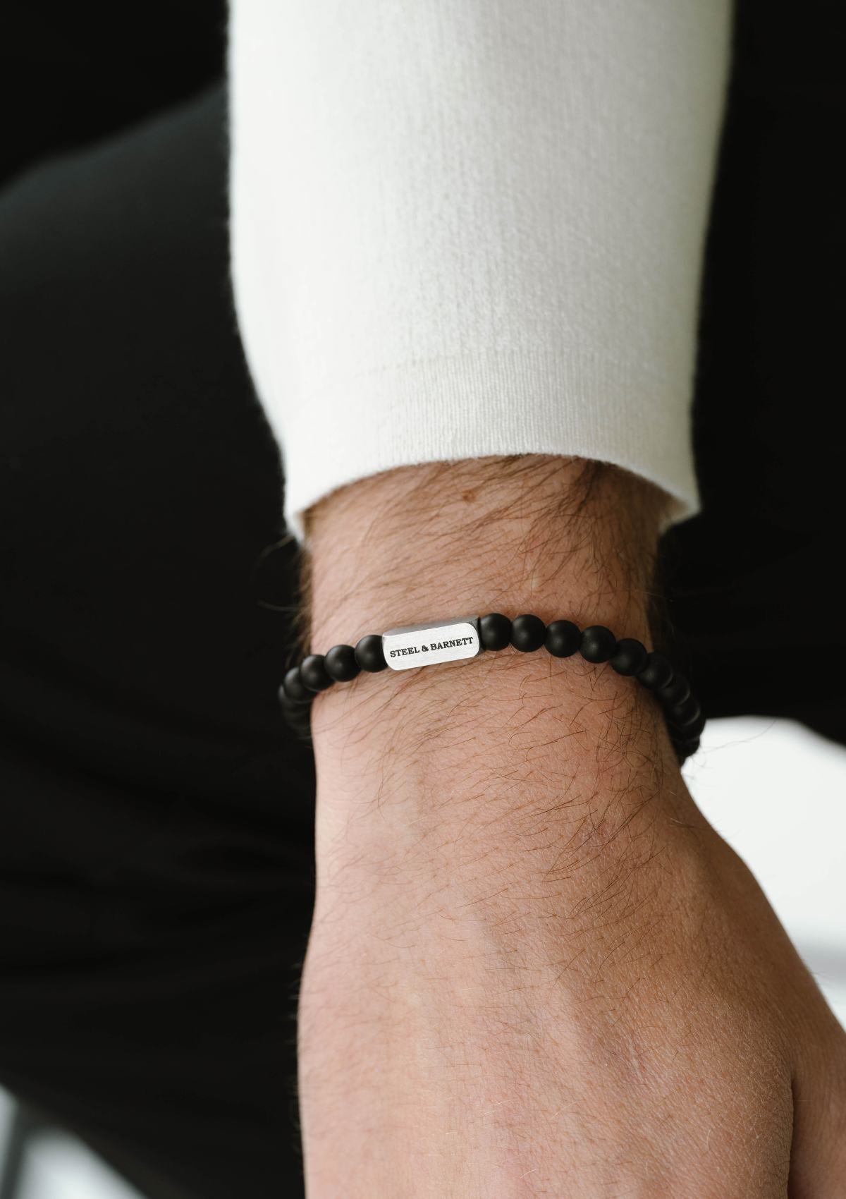 Stones Bracelet Natural Ned Matt Black