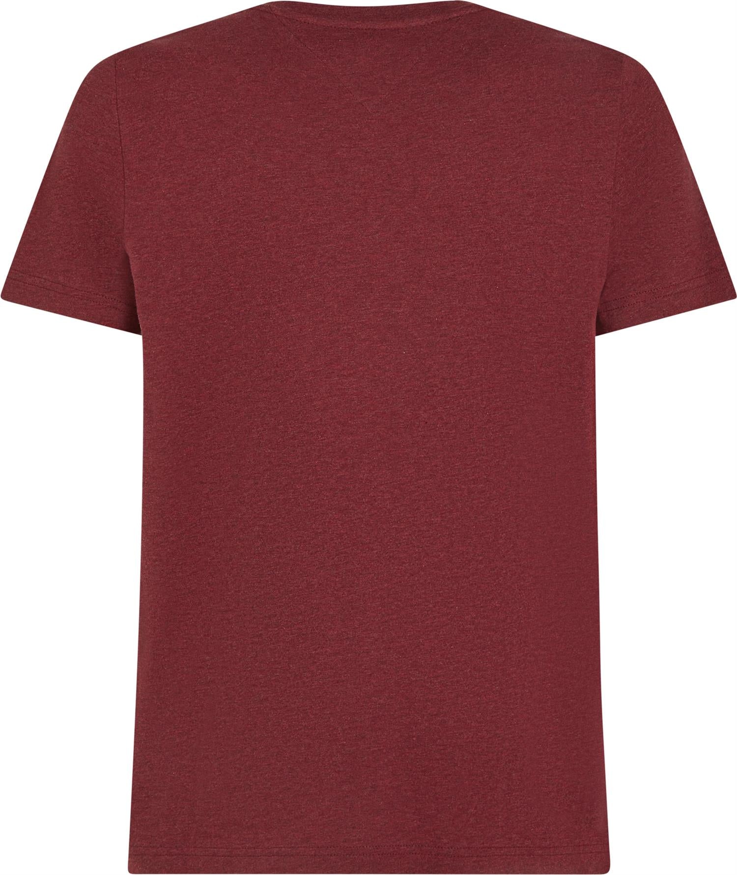 TOMMY LOGO TEE Deep Rouge Heather