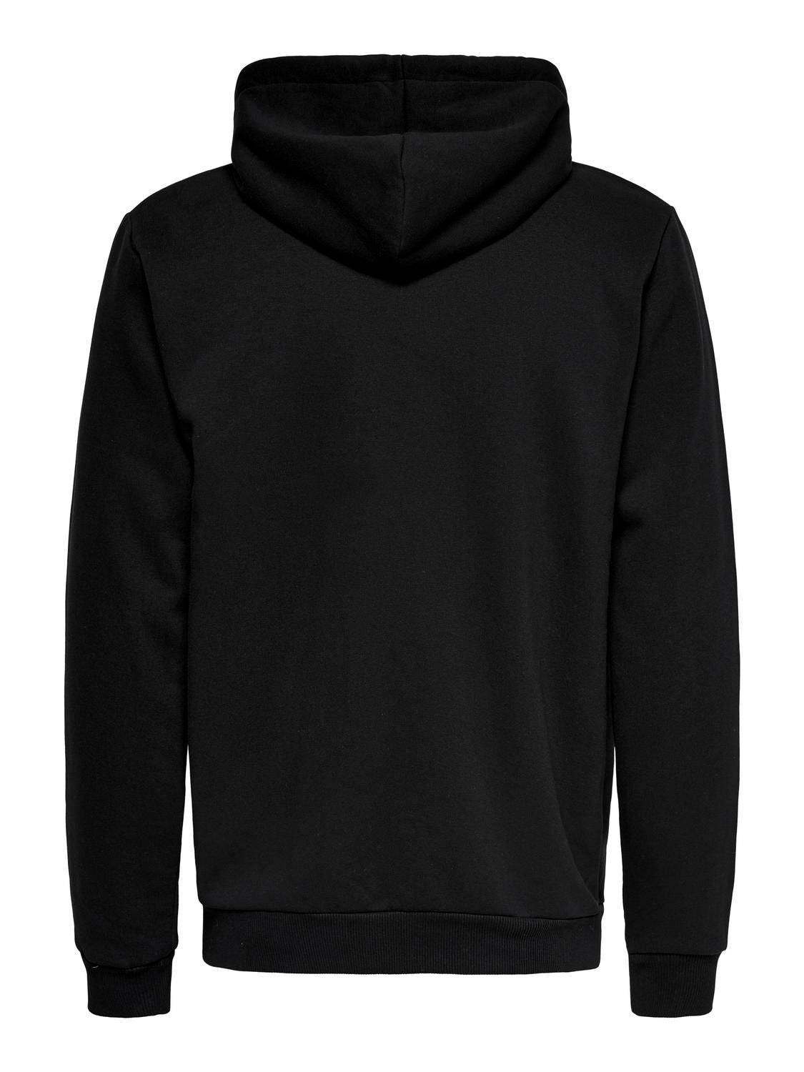 Onsceres Zip Thr. Hoodie Sweat Noos Black