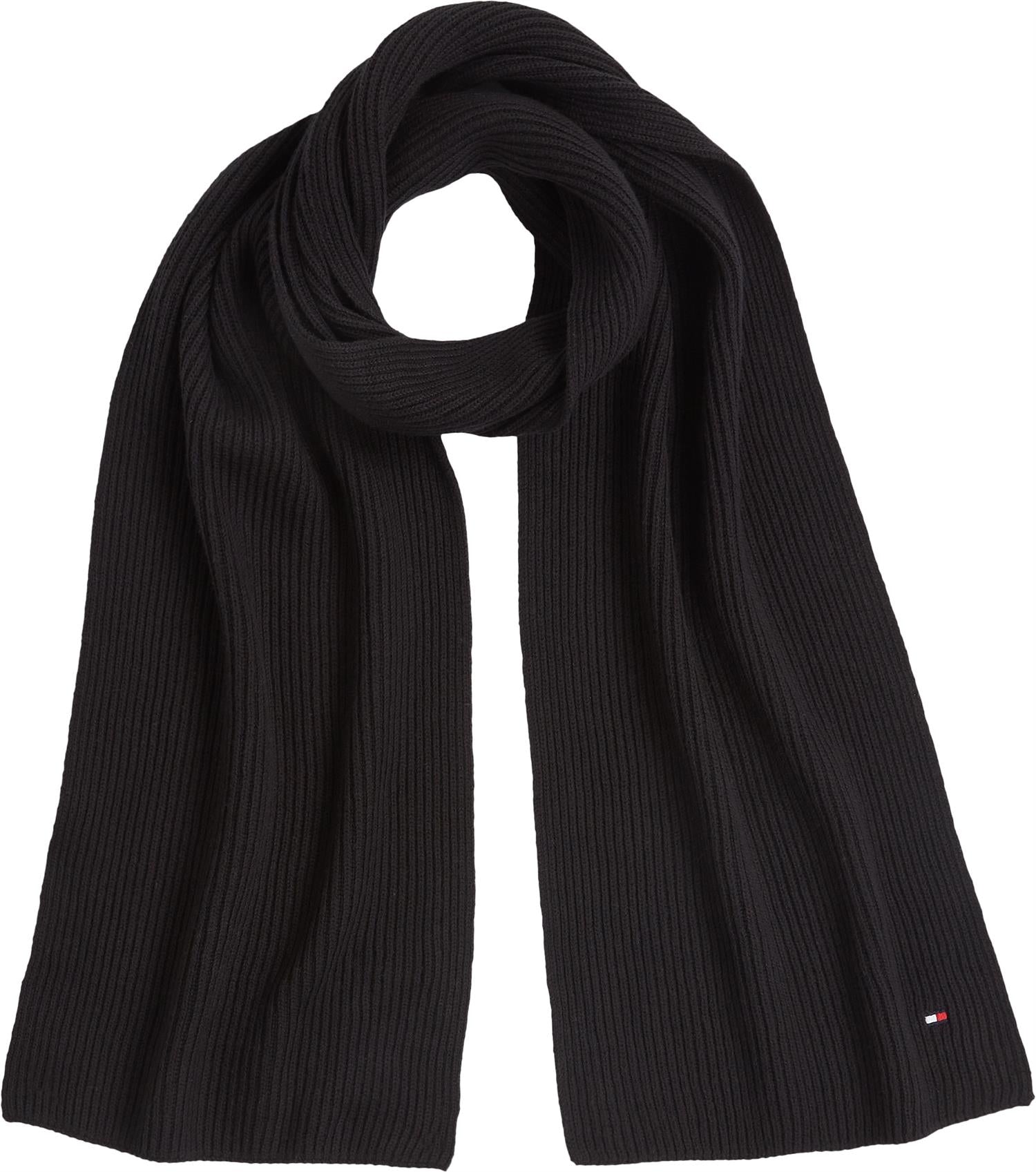 Th Flag Pima Cotton Cash Scarf Black