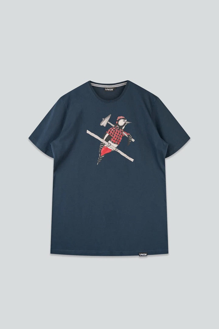 Woodpecker T-shirt Blueberry