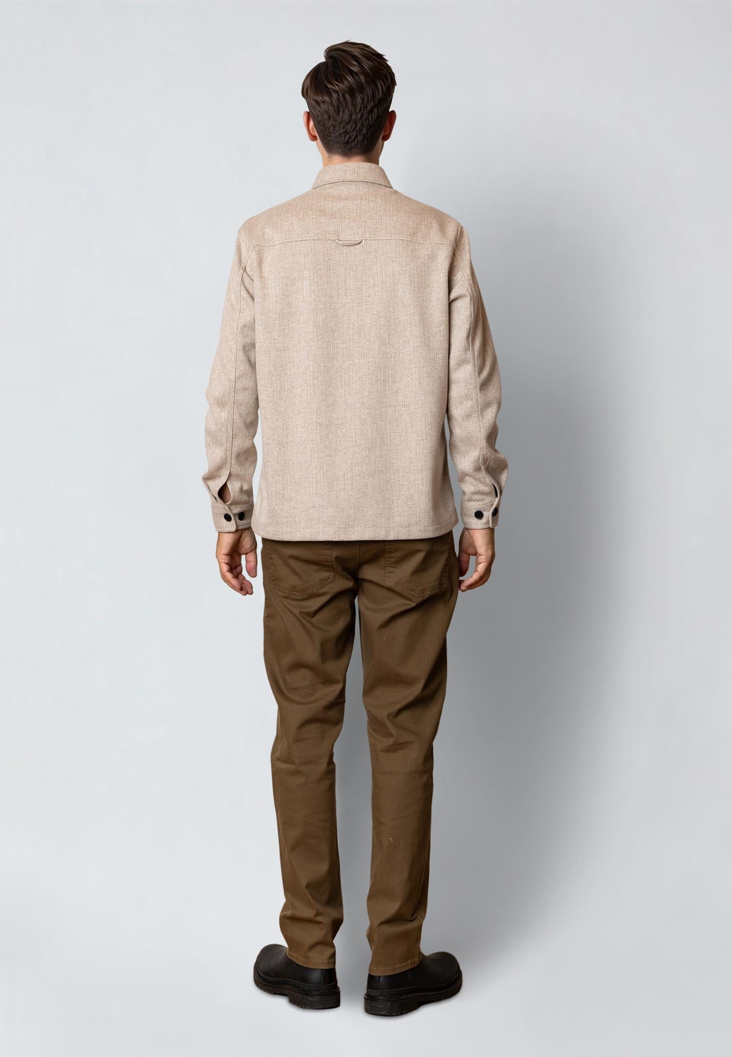 Barron Overshirt Beige Melange