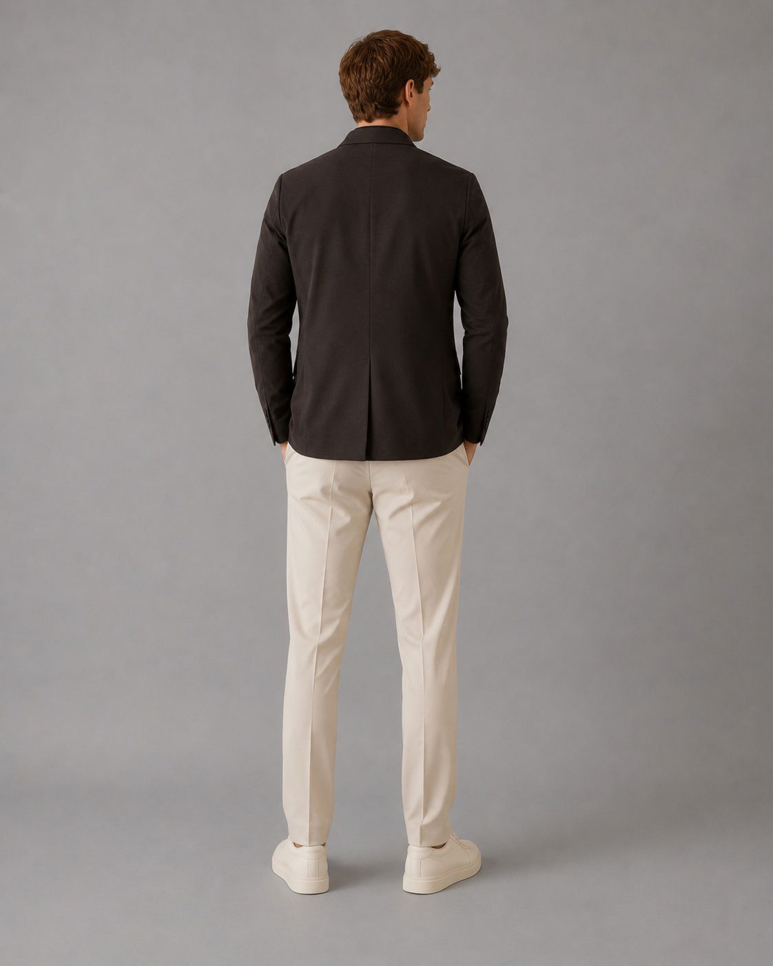 Brendon Jersey Blazer Dark Brown