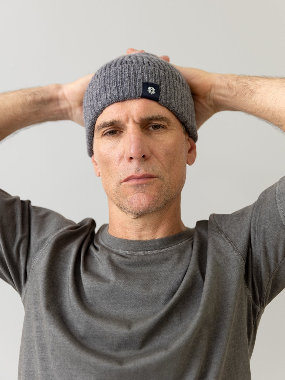 MMGSeaman knit Beanie Grey Melange