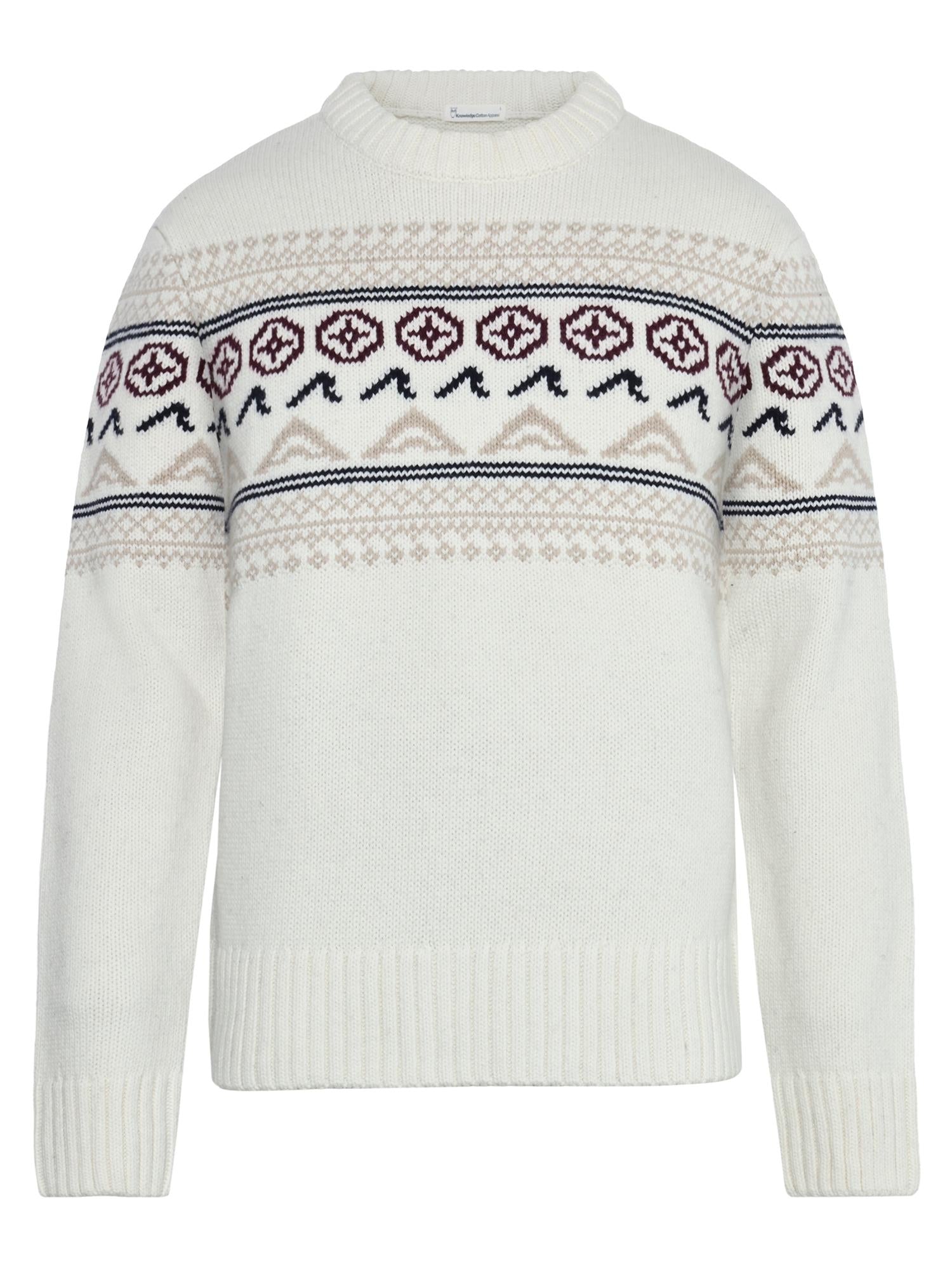Lambswool crew neck knit RWS Egret