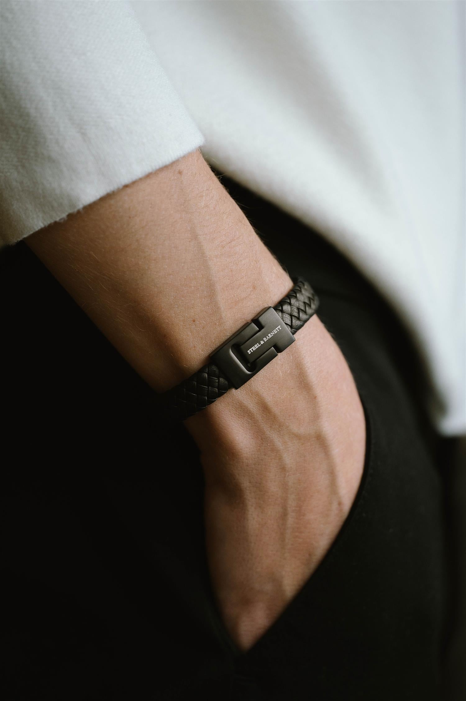 Leather Bracelet Harrison Black Edition