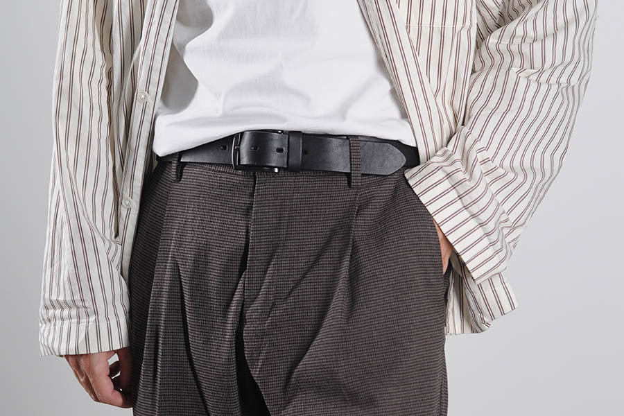 Leather belt Black