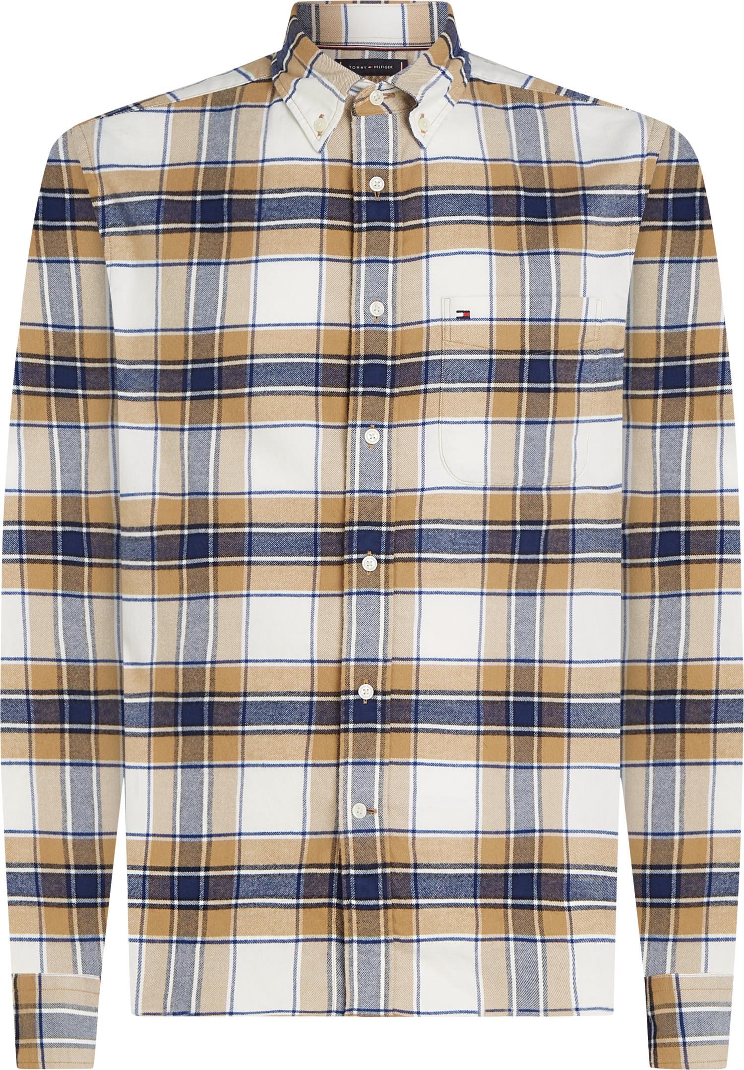 FLANNEL TARTAN CHECK RF SHIRT Safari Canvas / Check