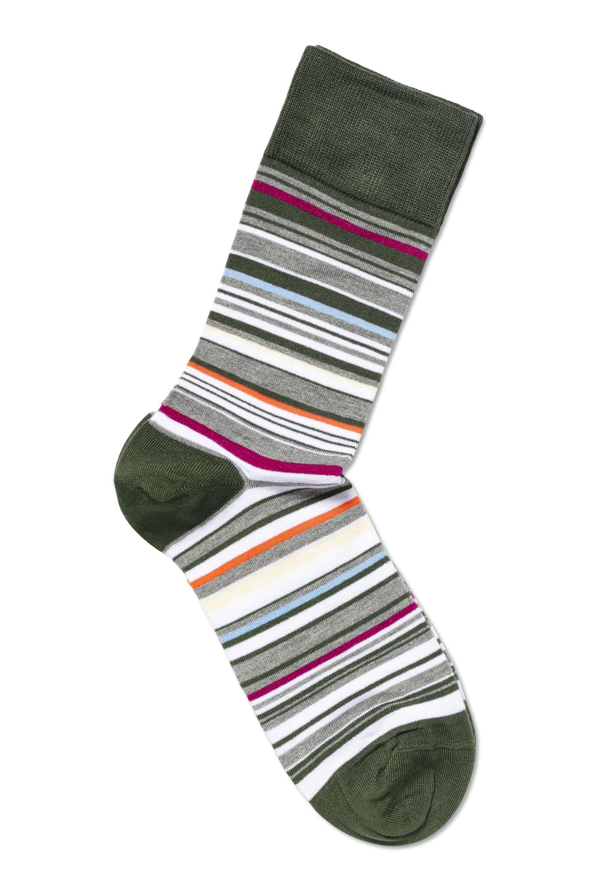 Eton Bamboo Multi Stripe Olive