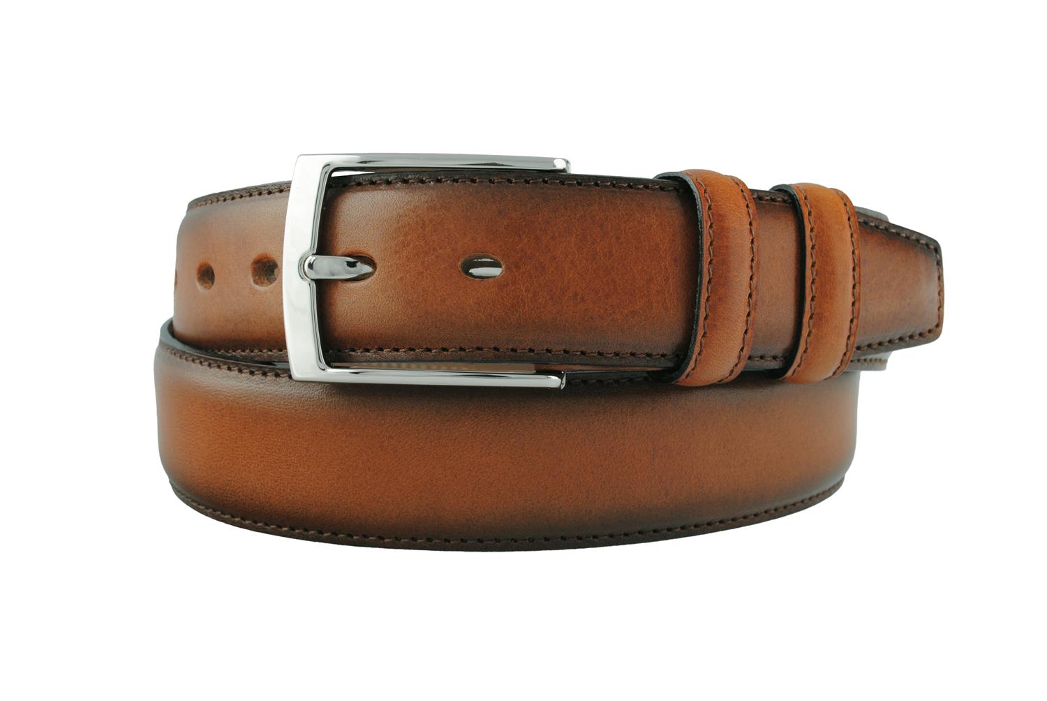 Leather belt Cognac
