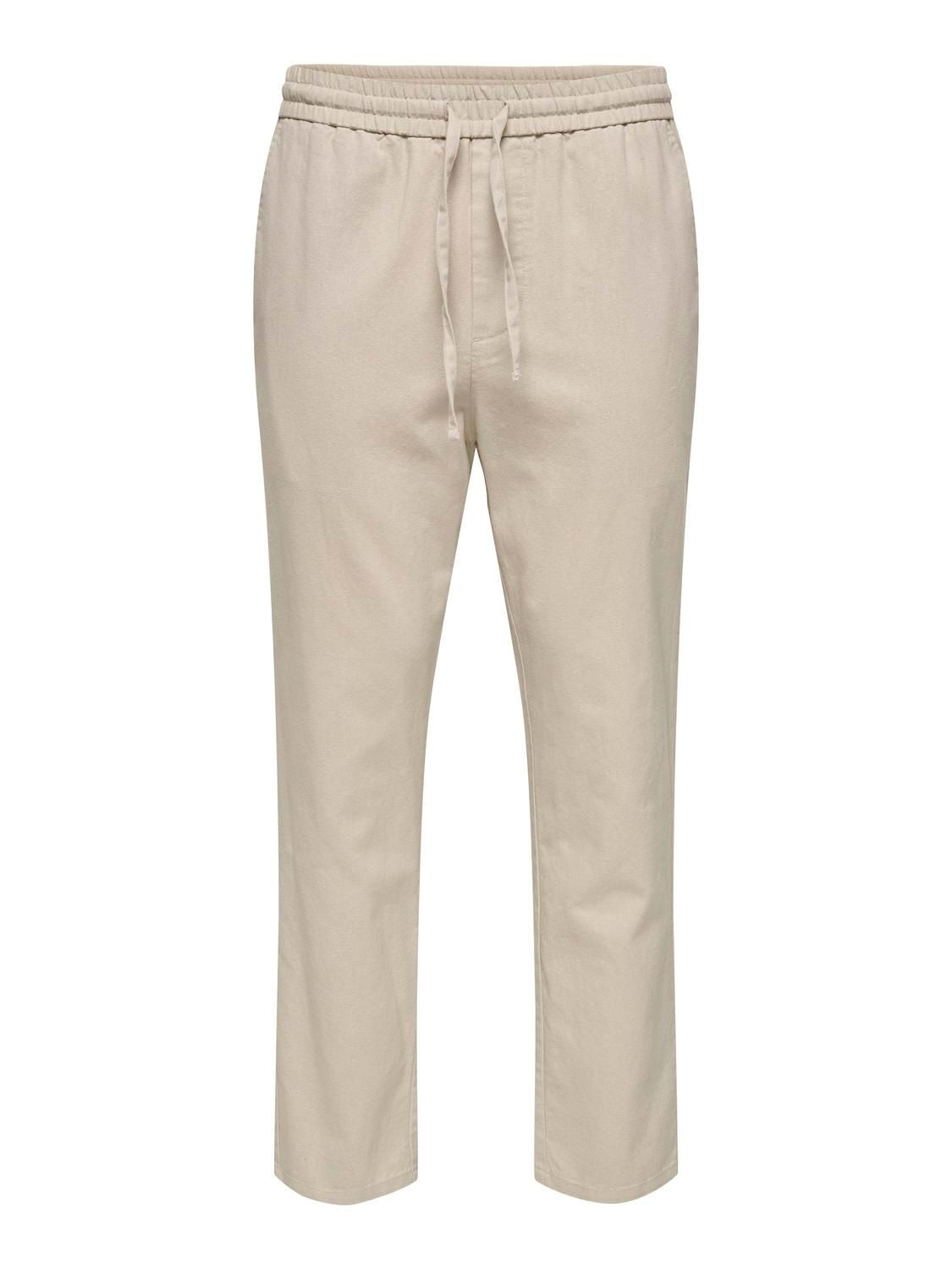 Onslinus Crop 0007 Cot Lin Pnt Noos Silver Lining