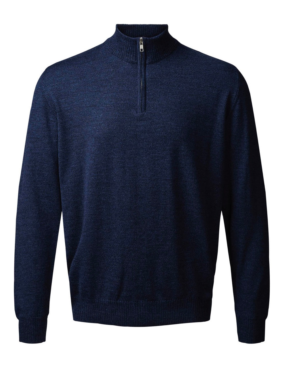Milan pullover 1/4 zip Dark Blue Mouliné