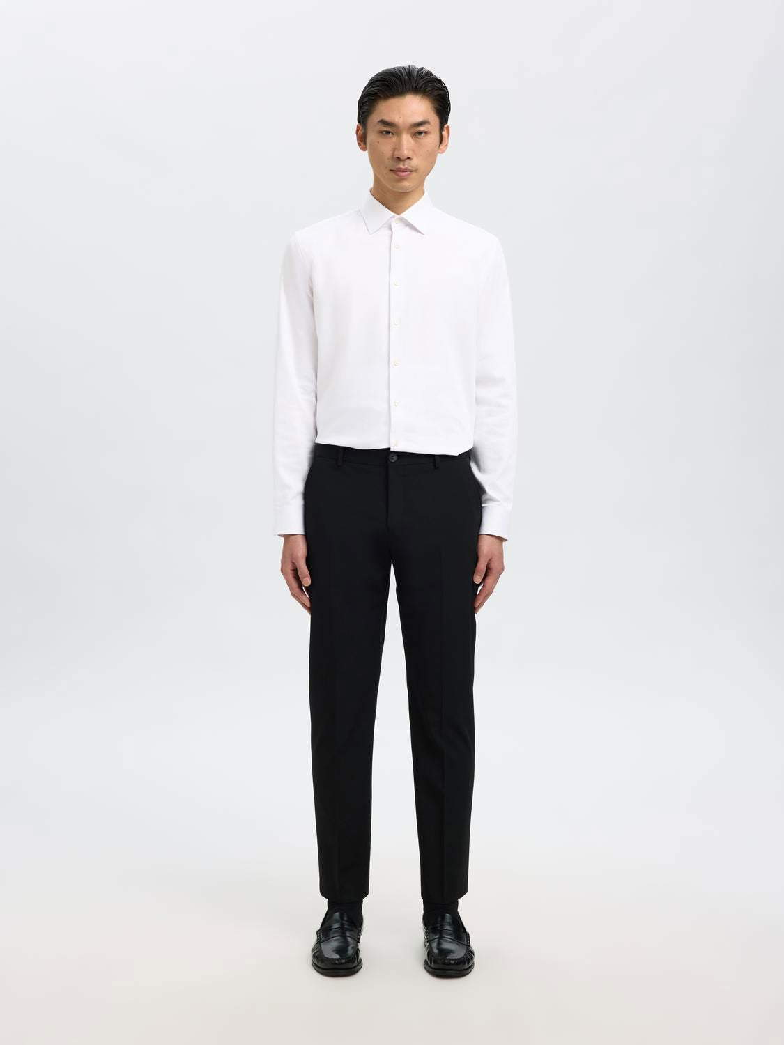 Slmfilip-Performance Slim Ls Shirt Noos Bright White