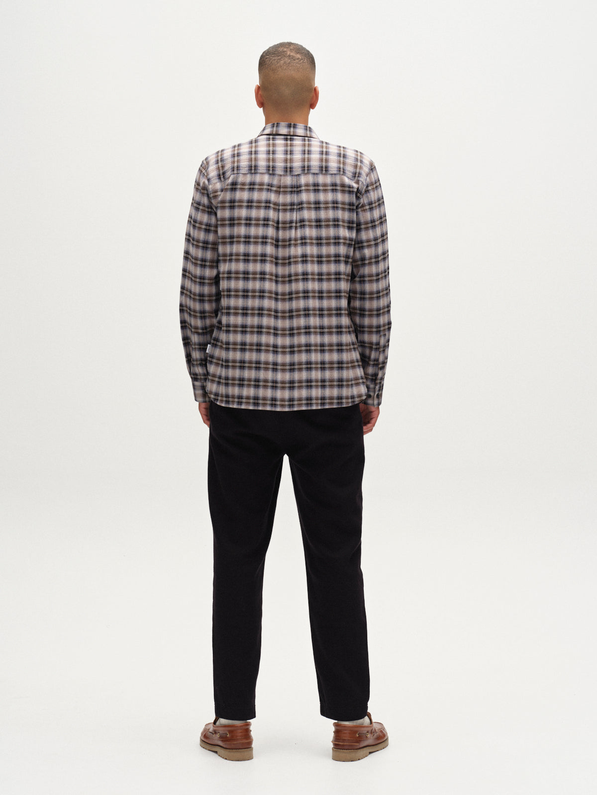 Sven Reg Crepe Ls Blue Check