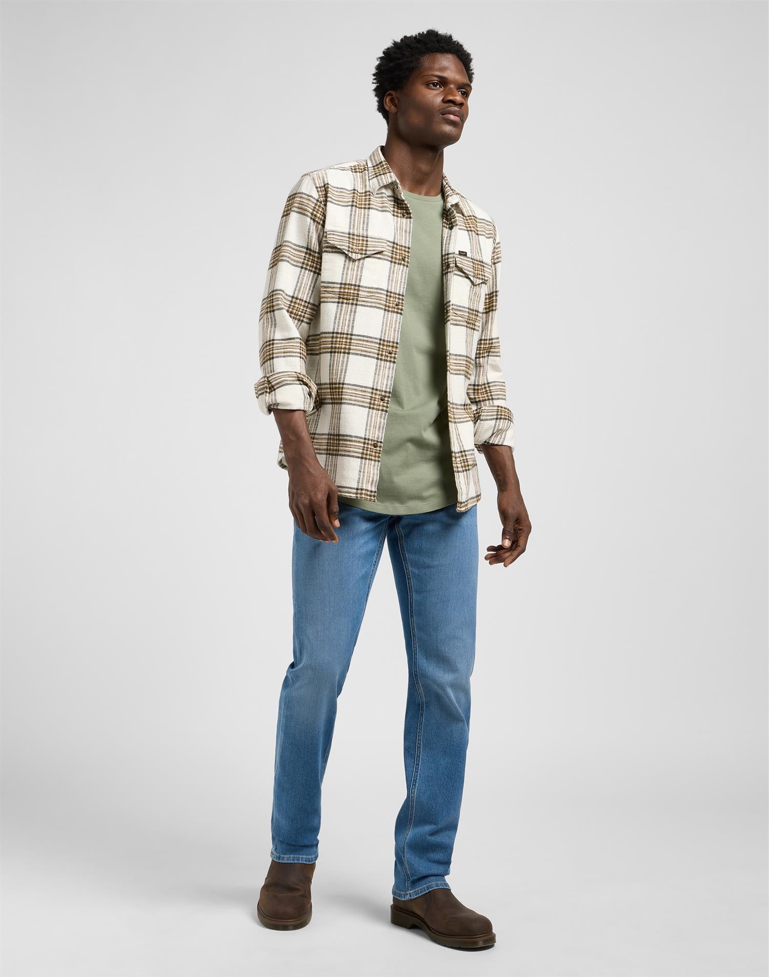 Clean western shirt Ecru