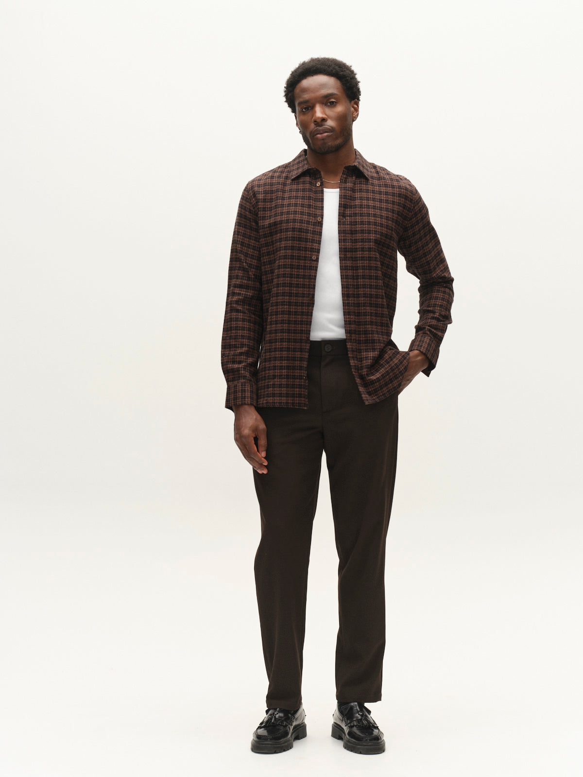Gabsven Reg Tx2 Lsshirt Brown Slate