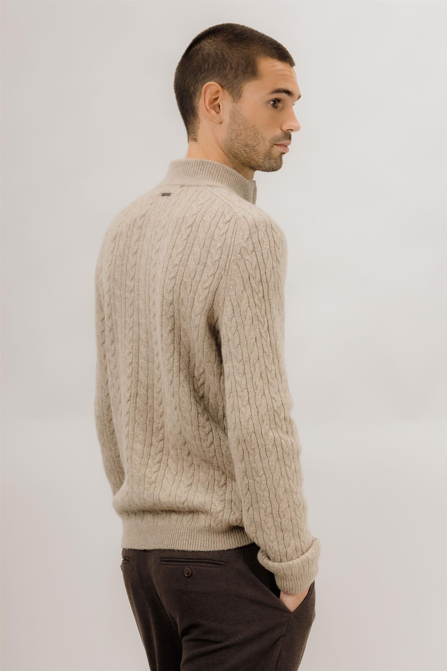 Edward Half-Zip Light Sand