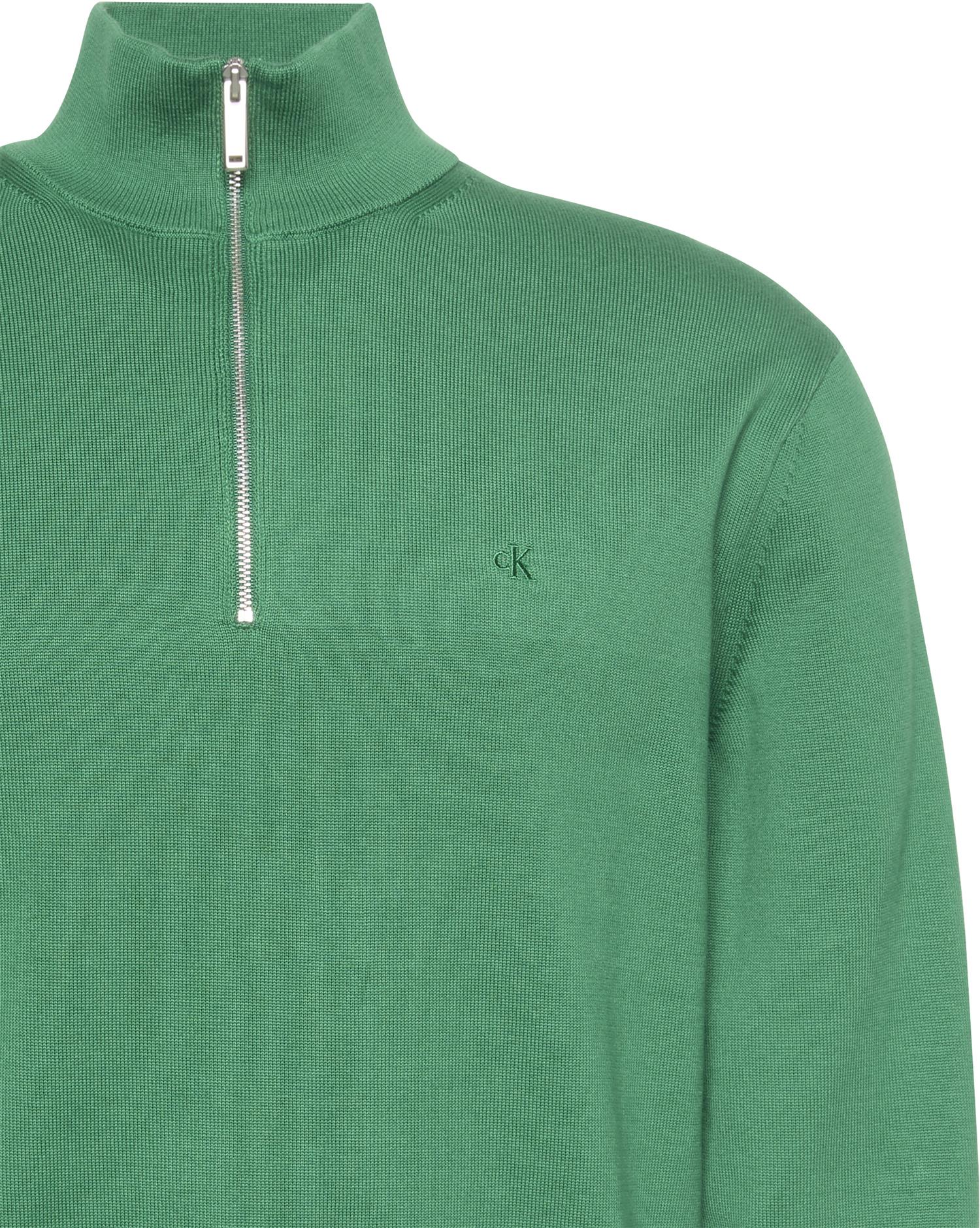 Ls Supima Qz Sweater 12gg Verdant Green
