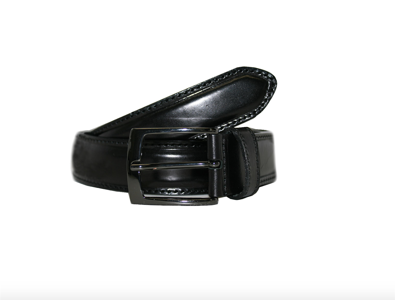 100% Leatherbelt 3,5 cm Black 1281.09 Black