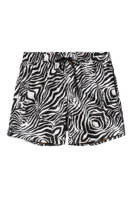 Luxe zebra Swimshort Black/Offwhite