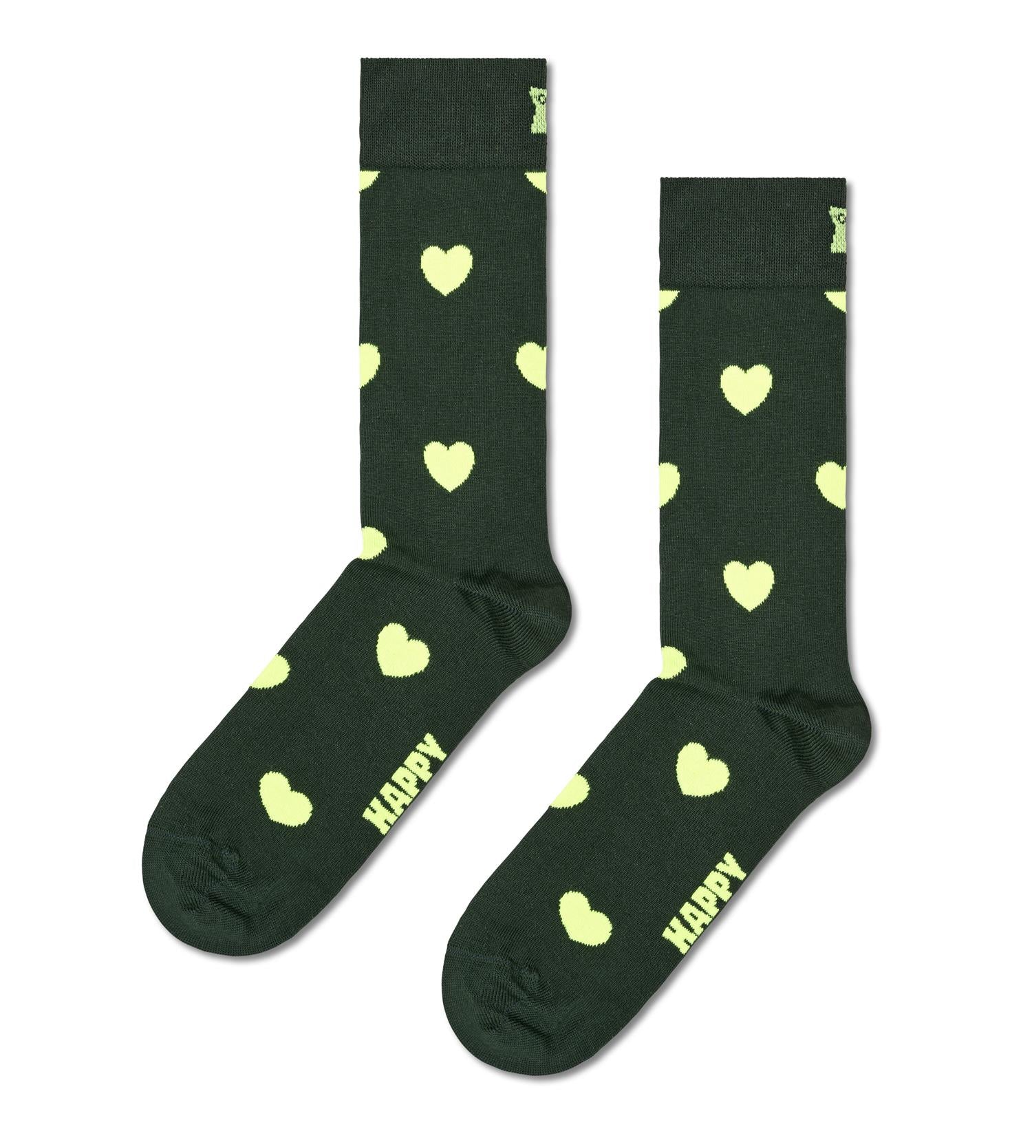 Heart Sock Dark Green