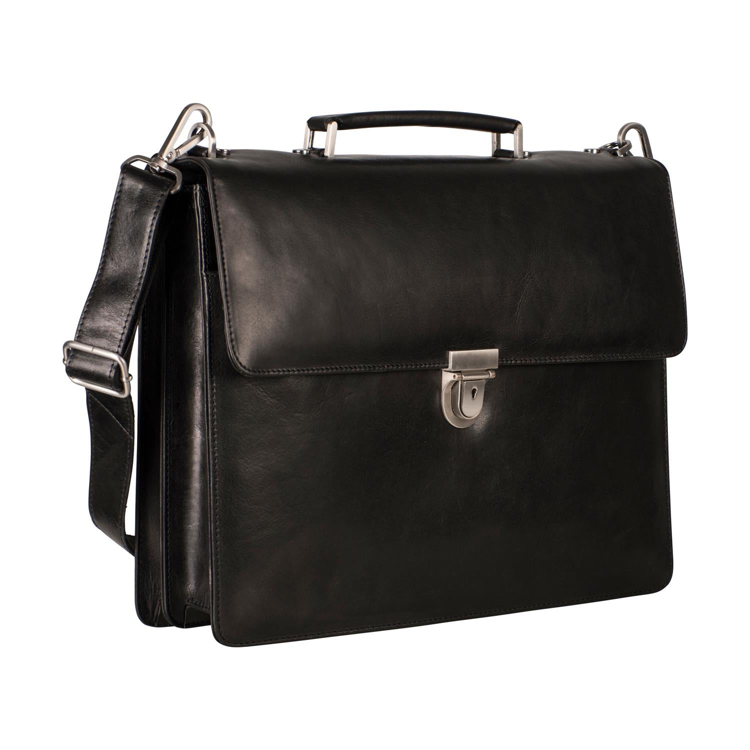 Cambridge Briefcase 2 Compartments Black