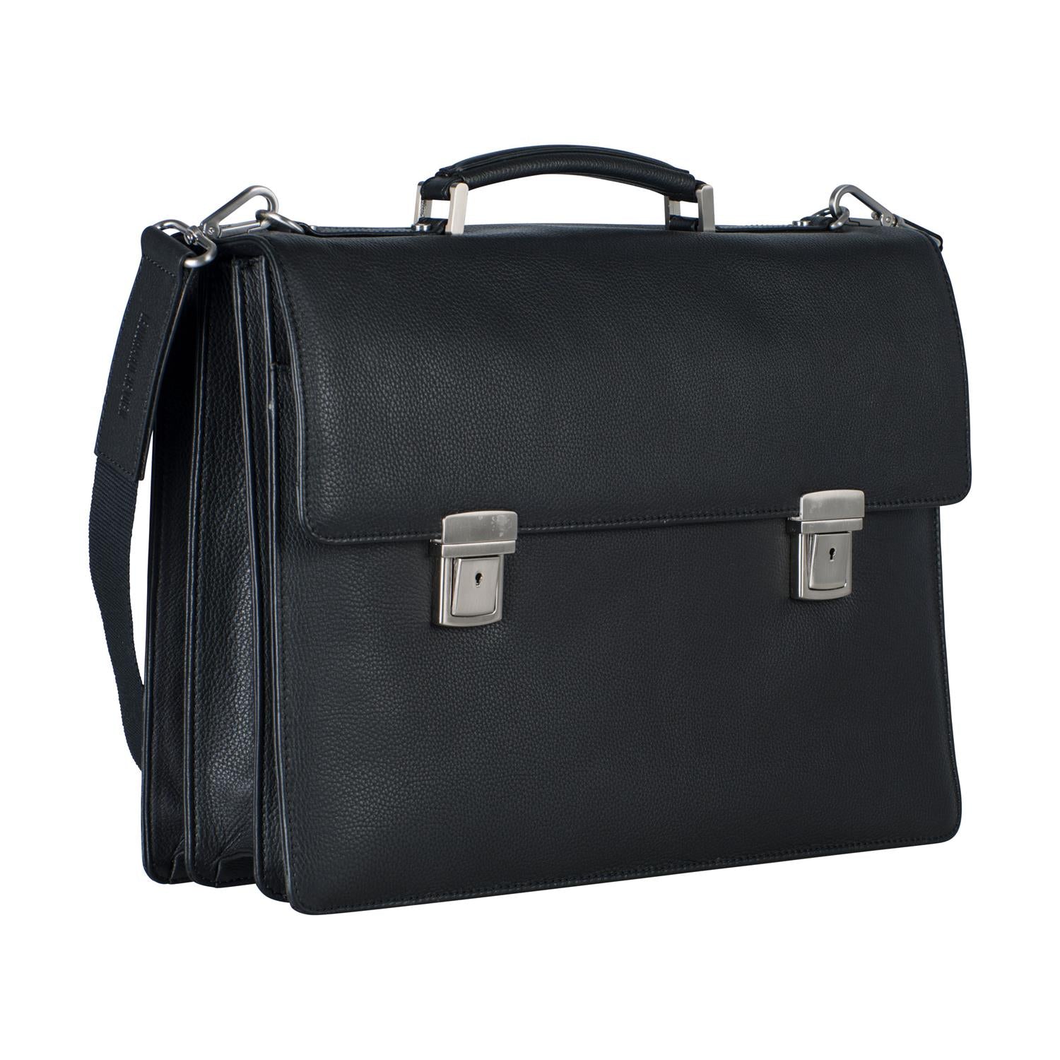 Berlin Briefscase 3 Compartments Black