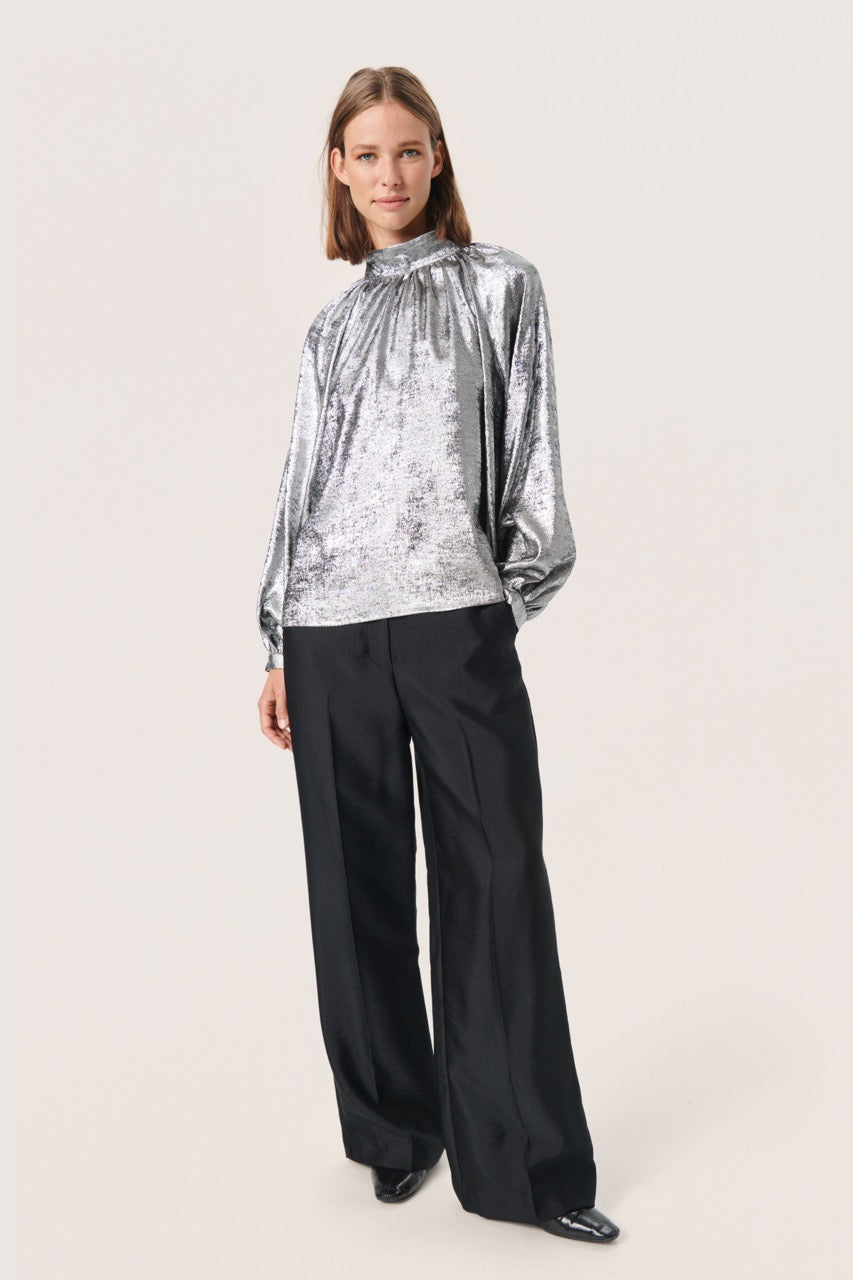 SLRonya Blouse LS Silver Foil