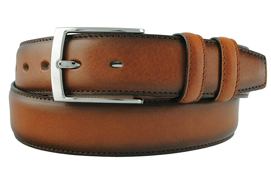 Leather belt Cognac