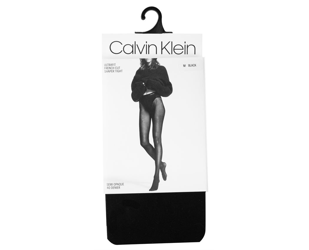 CK ULTRA FIT FRENCH CUT TIGHTS 40 DEN Black