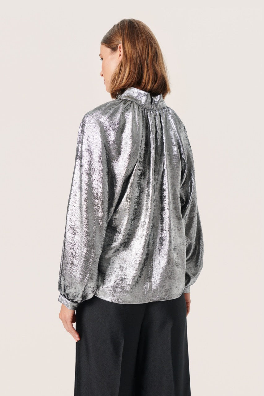 SLRonya Blouse LS Silver Foil