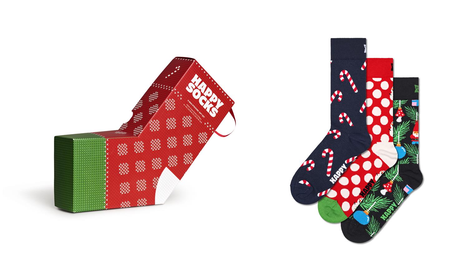 3-Pack X-Mas Stocking Socks Gift Set Navy