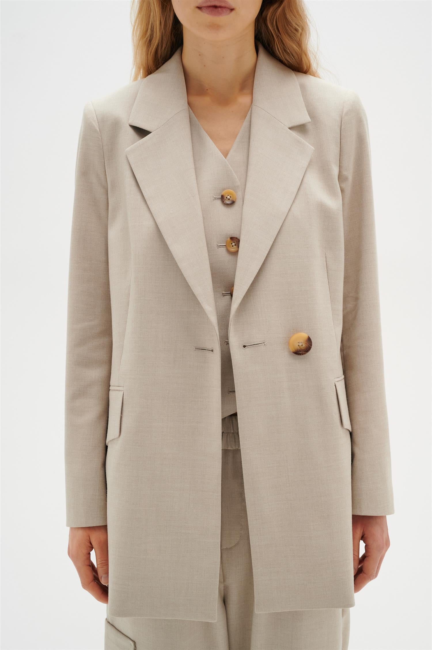 WaiIW Blazer Mocha Grey Melange