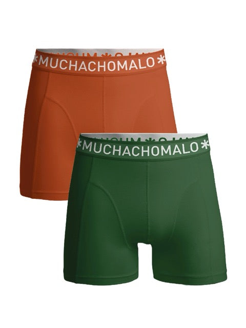 1010 SOLID BOXER 2PK 611 Green/Orange