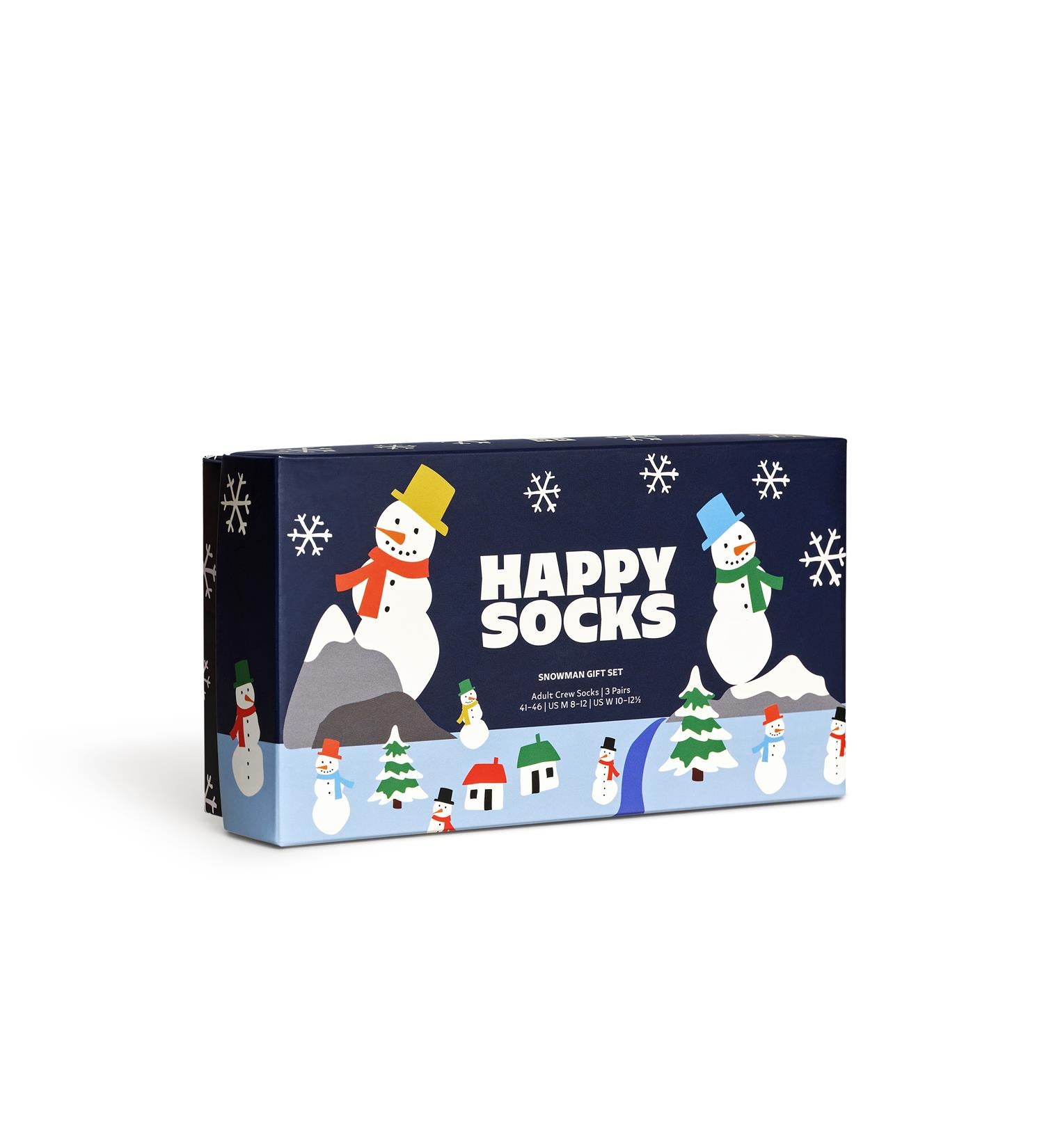 3-Pack Snowman Socks Gift Set str 41-46 Navy
