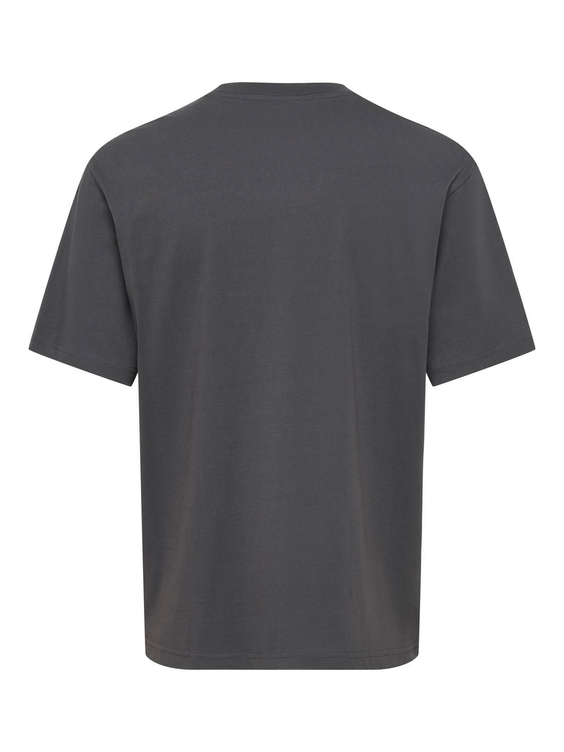 Onschristmas Life Rlx Ss Lic Tee Grey Pinstripe Santa Drinking Cola