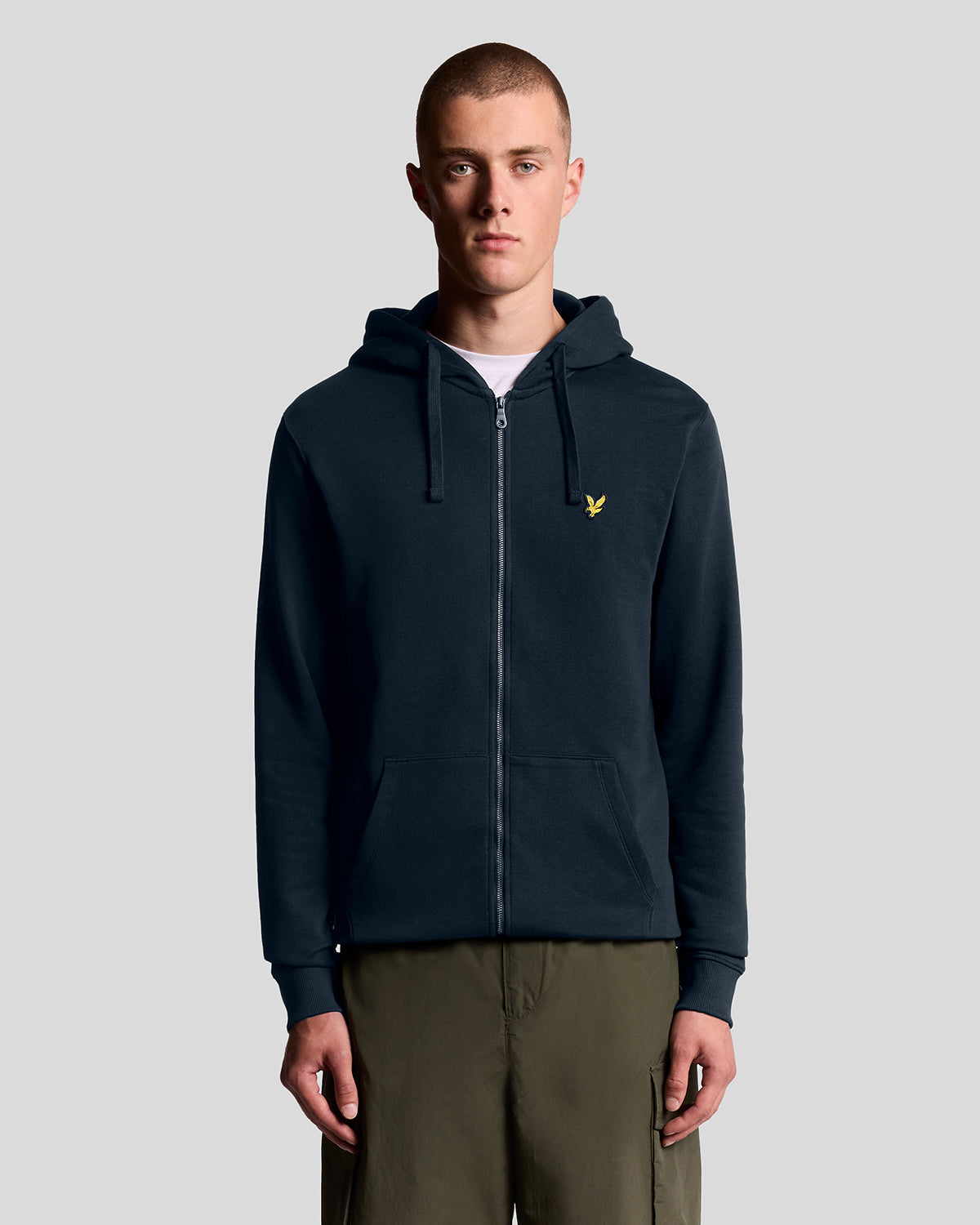 Zip Through Hoodie Dark Navy