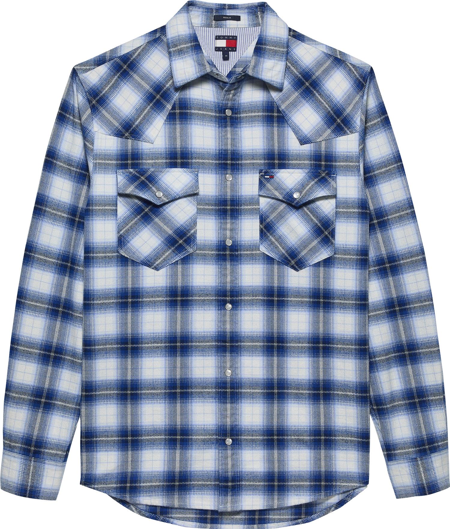 Tjm Reg Wstrn Flannel Chck Shirt Vibrant Indigo / Shadow Check
