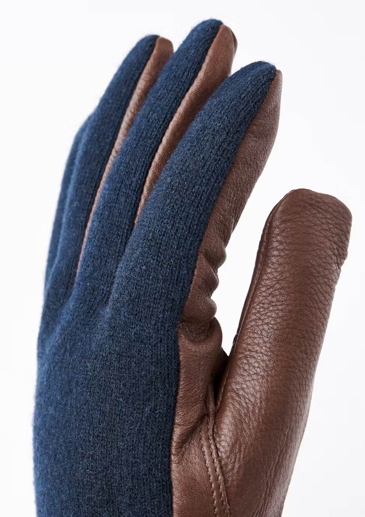 Deerskin wool Tricot Navy/Chocolate