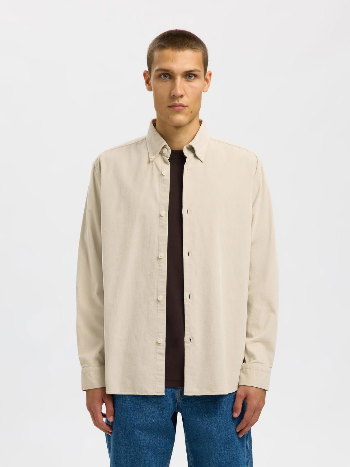 Slmregcole Danni Cord Bd Ls Shirt Noos Moonstruck