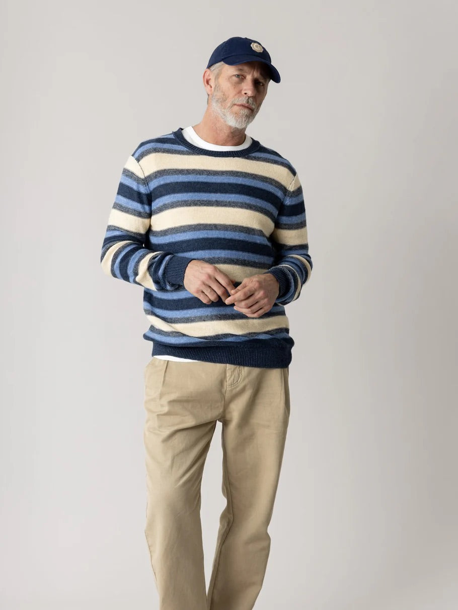 Mmglaporte Linen Crew Neck Knit Navy