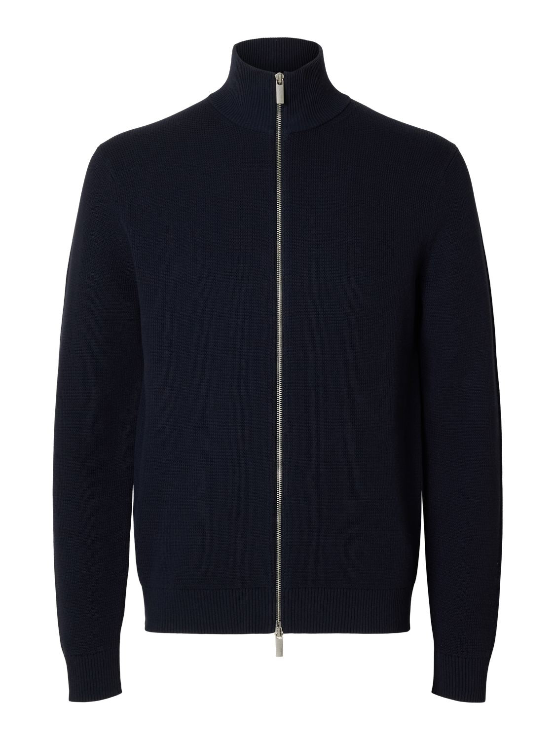 Slmdane Ls Knit Reg Struc Full Zip Noos Sky Captain