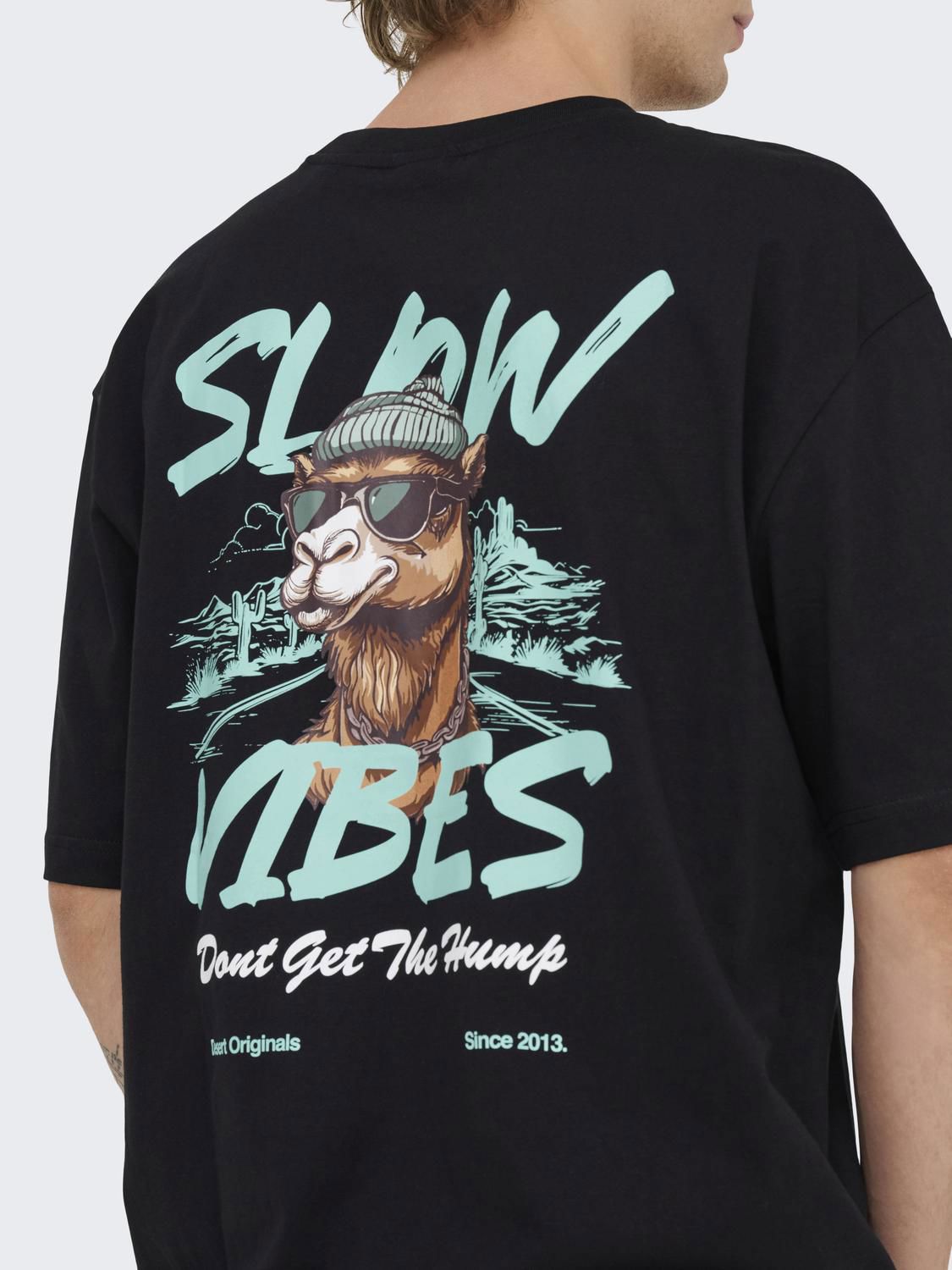 Onsfrank Rlx Ss Tee Noos Black Slow Vibes